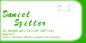 daniel sziller business card